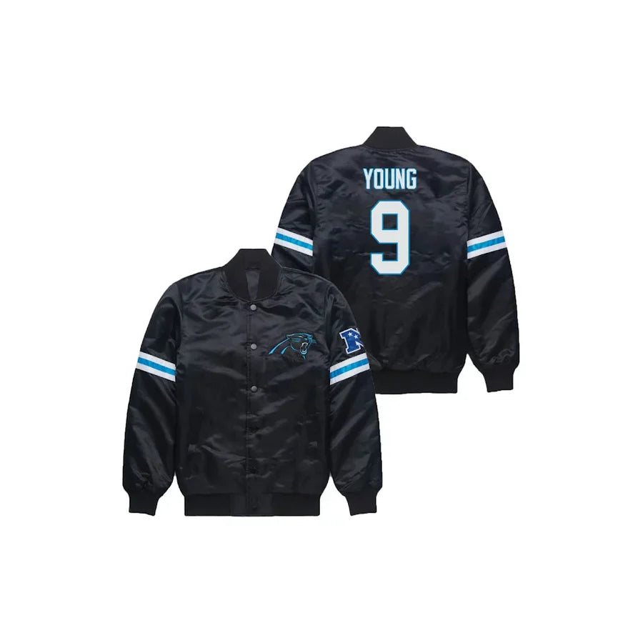 Bryce Young Carolina Panthers Satin Bomber Jacket