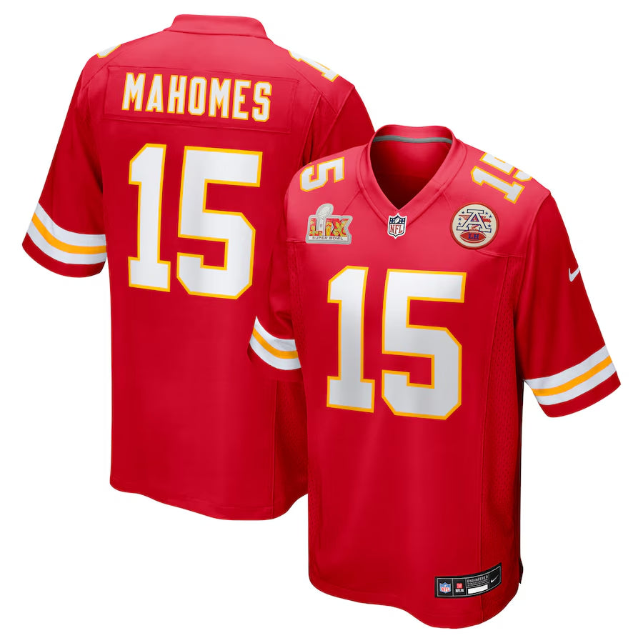 Men's Kansas City Chiefs Patrick Mahomes Nike Red Super Bowl LIX Game Jersey