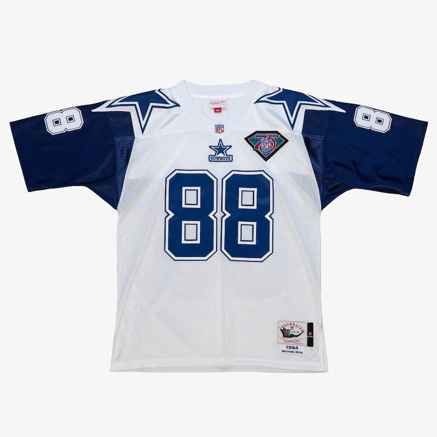 Men's Michael Irvin White Dallas Cowboys 1994  Jersey