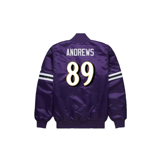 Mark Andrews Baltimore Ravens Satin Bomber Jacket