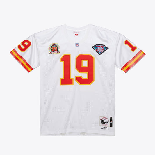 Men's Joe Montana White Kansas City Chiefs 1994 Jersey