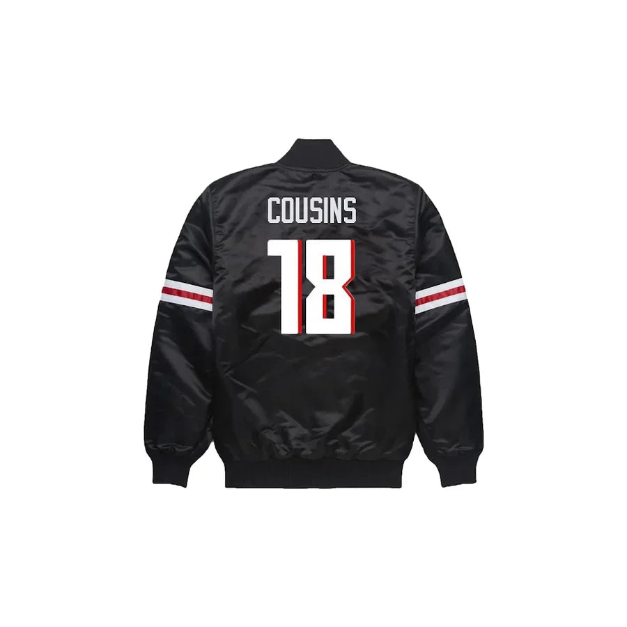 Kirk Cousins Atlanta Falcons Satin Bomber Jacket