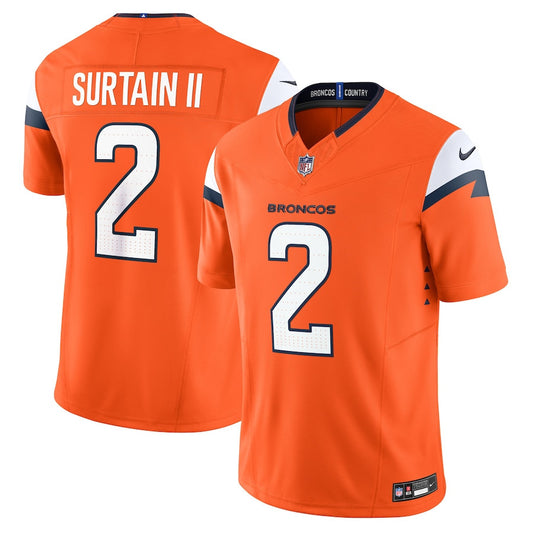 Patrick Surtain II Denver Broncos Mile High Collection Vapor F.U.S.E. Limited Jersey - Orange