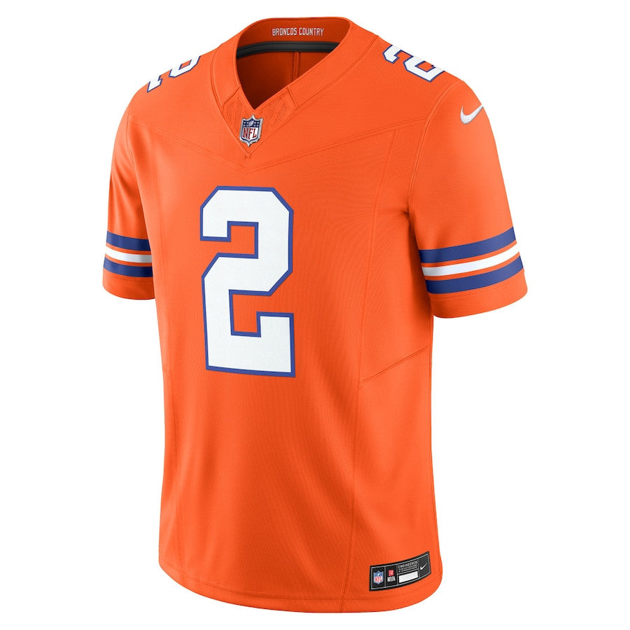 Patrick Surtain II Denver Broncos Alternate Mile High Collection 1977 Throwback Vapor F.U.S.E. Limited Jersey - Orange