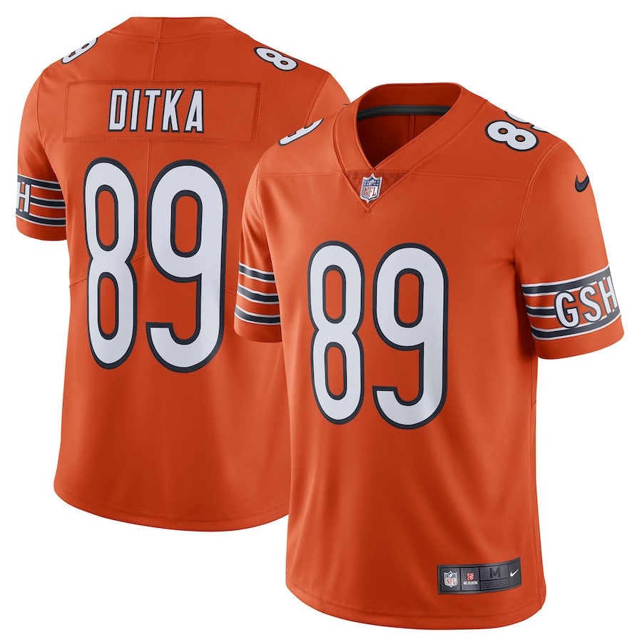 Mike Ditka Chicago Bears Alternate Vapor Untouchable Limited Retired Player Jersey - Orange