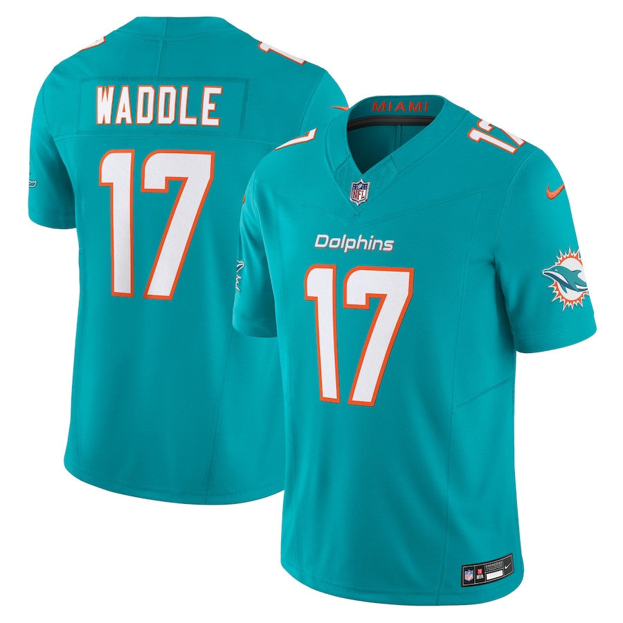 Jaylen Waddle Miami Miami Dolphins Vapor F.U.S.E. Limited Jersey - Aqua