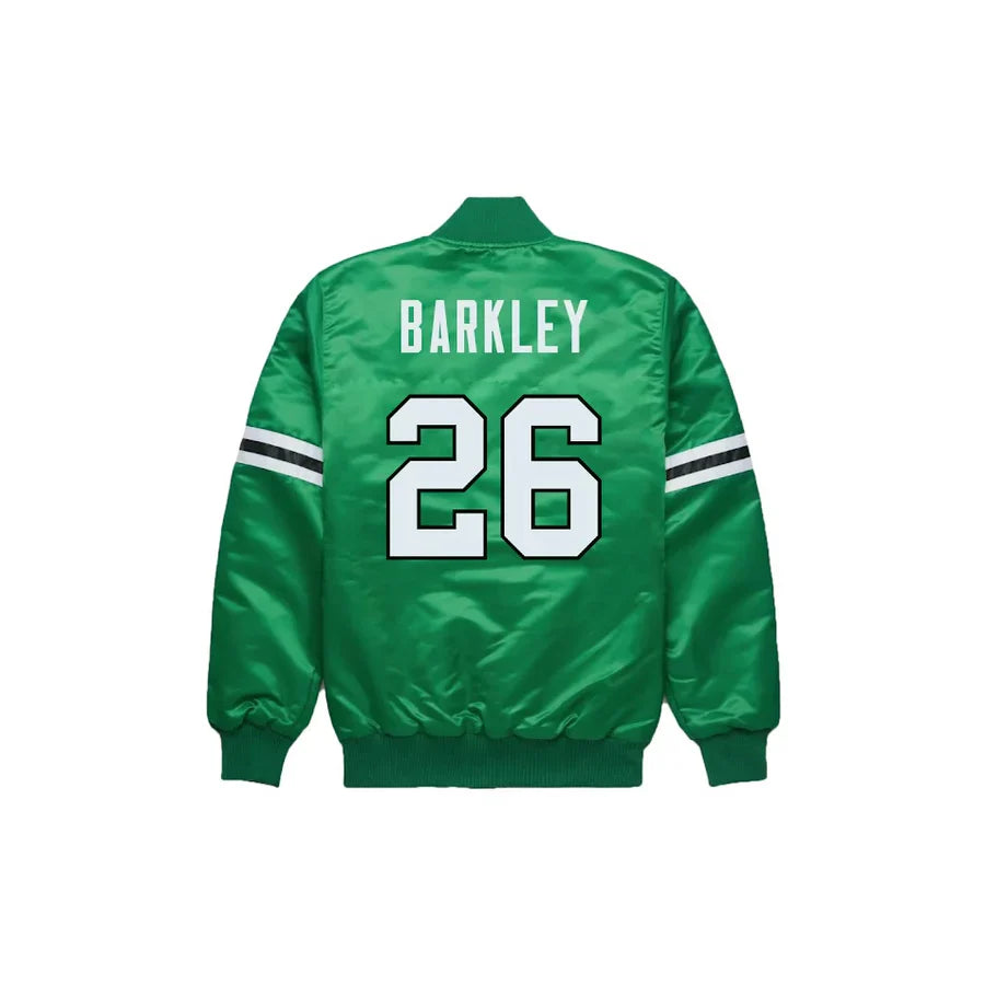 Saquon Barkley Philadelphia Eagles Satin Bomber Jacket