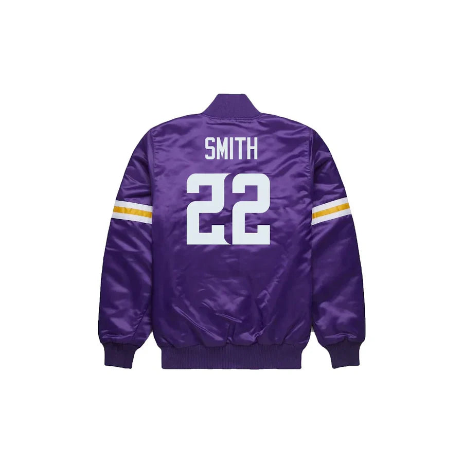 Harrison Smith Minnesota Vikings Satin Bomber Jacket