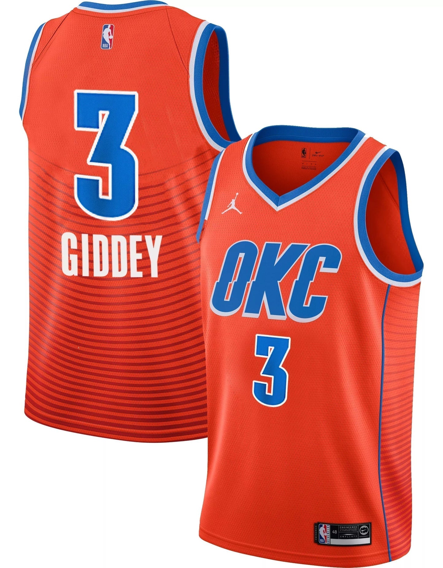 Josh Giddey Oklahoma City Thunder Jersey