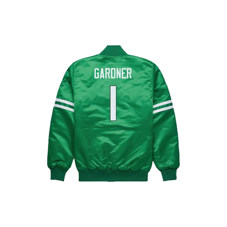 Ahmad Sauce Gardner New York Jets Satin Bomber Jacket