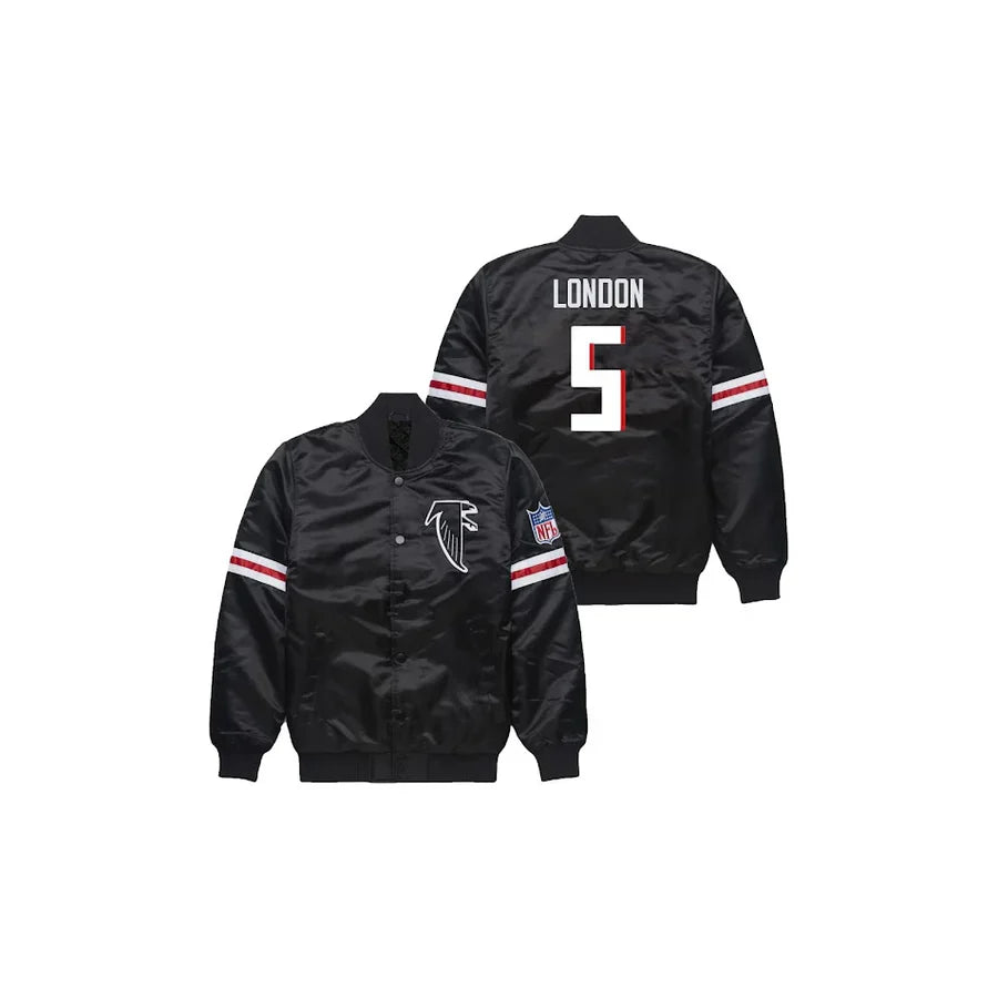 Drake London Atlanta Falcons Satin Bomber Jacket