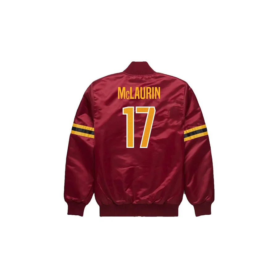 Terry McLaurin Washington Commanders Satin Bomber Jacket