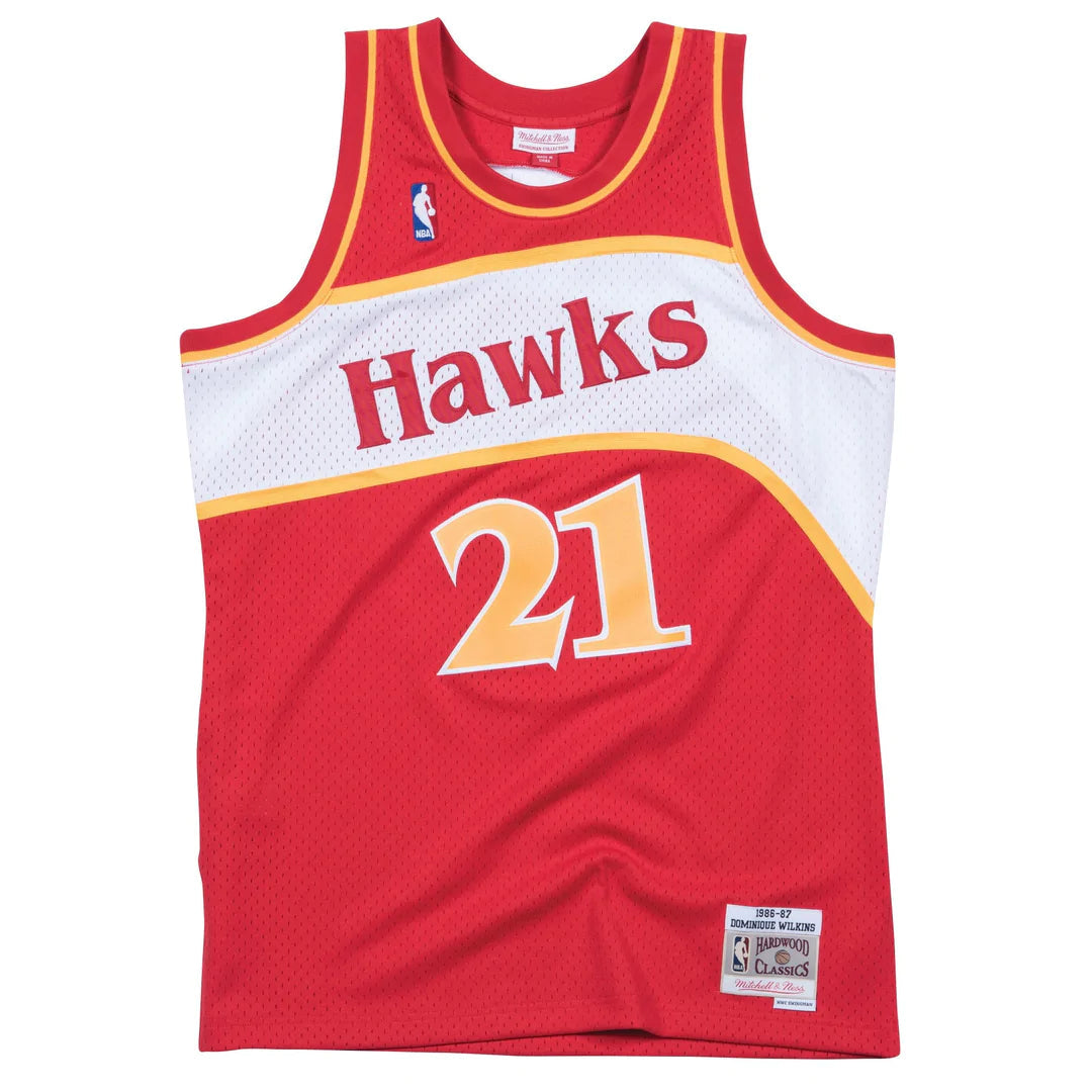 DOMINIQUE WILKINS ATLANTA HAWKS HARDWOOD CLASSICS THROWBACK SWINGMAN JERSEY