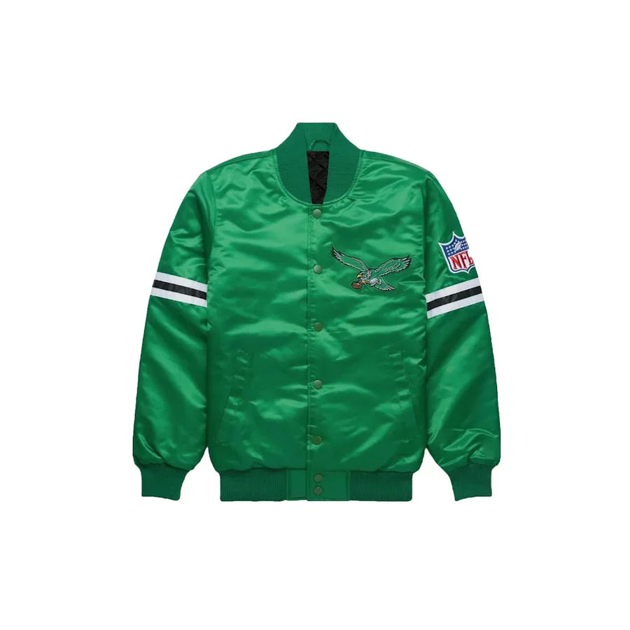 Custom Philadelphia Eagles Satin Bomber Jacket