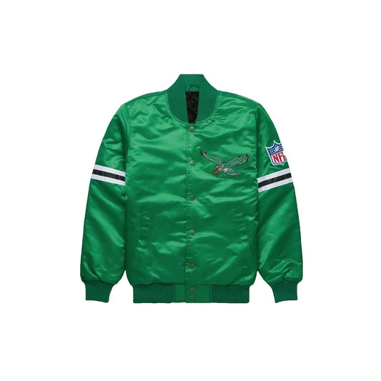 Custom Philadelphia Eagles Satin Bomber Jacket