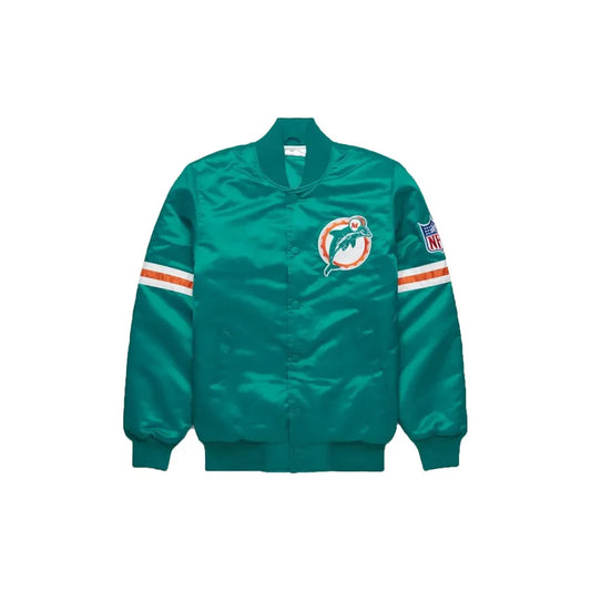 Miami Dolphins Satin Bomber Jacket