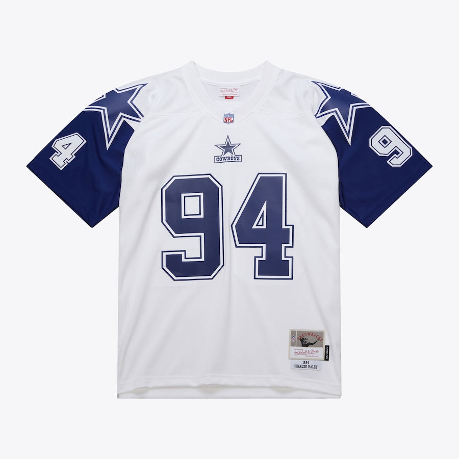 Men's Charles Haley White Dallas Cowboys 1994 Replica Jersey