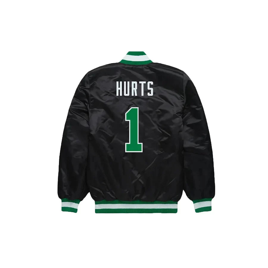 Jalen Hurts Philadelphia Eagles Satin Bomber Jacket