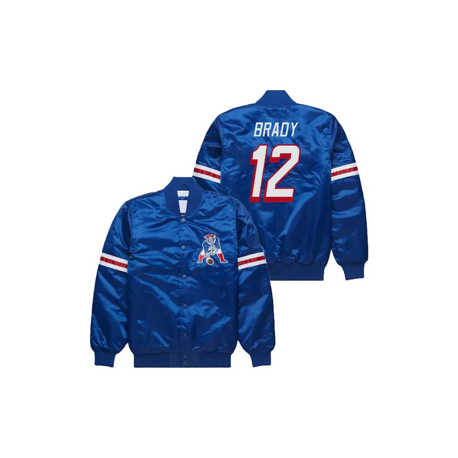 Tom Brady New England Patriots Satin Bomber Jacket