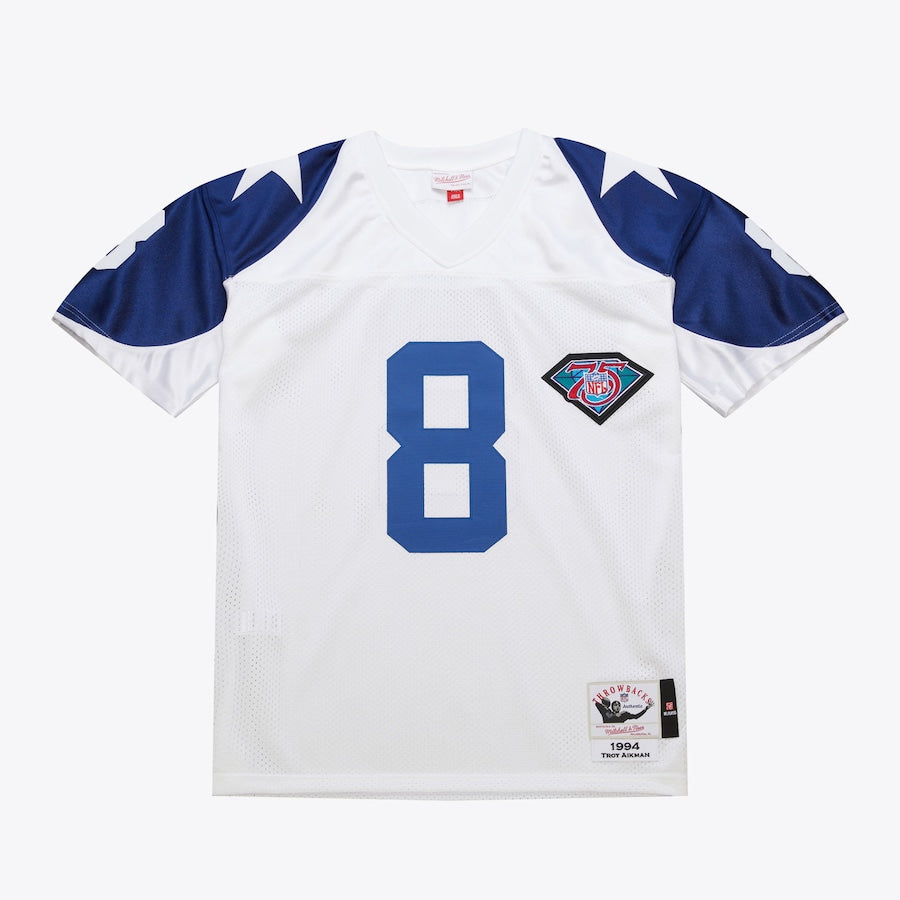 Men's Troy Aikman White Dallas Cowboys 1994 Jersey