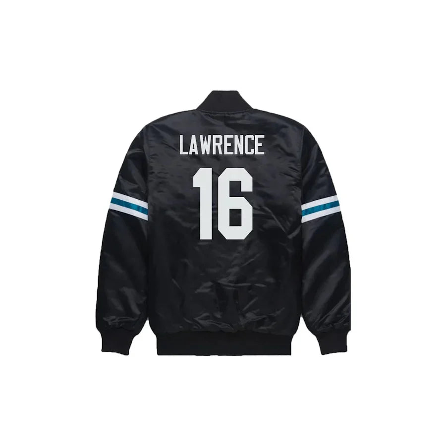 Trevor Lawrence Jacksonville Jaguars Satin Bomber Jacket