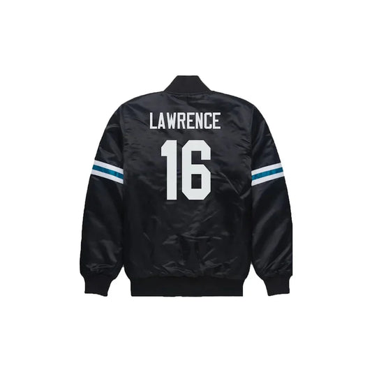 Trevor Lawrence Jacksonville Jaguars Satin Bomber Jacket