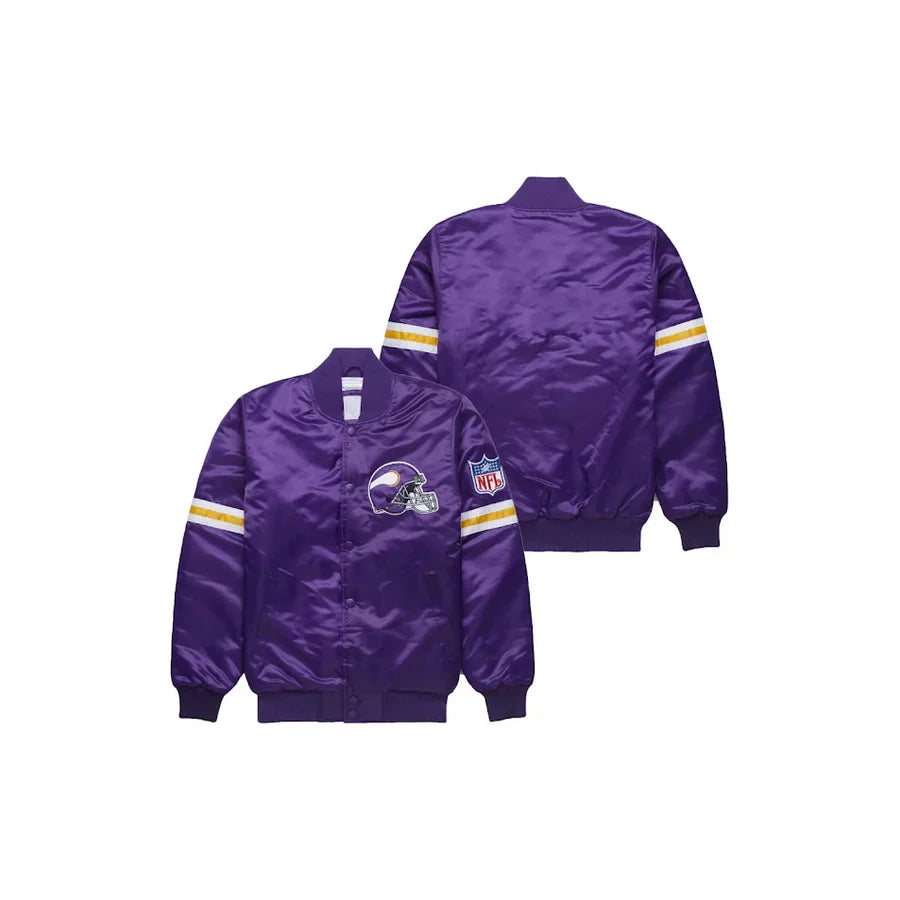 Custom Minnesota Vikings Satin Bomber Jacket