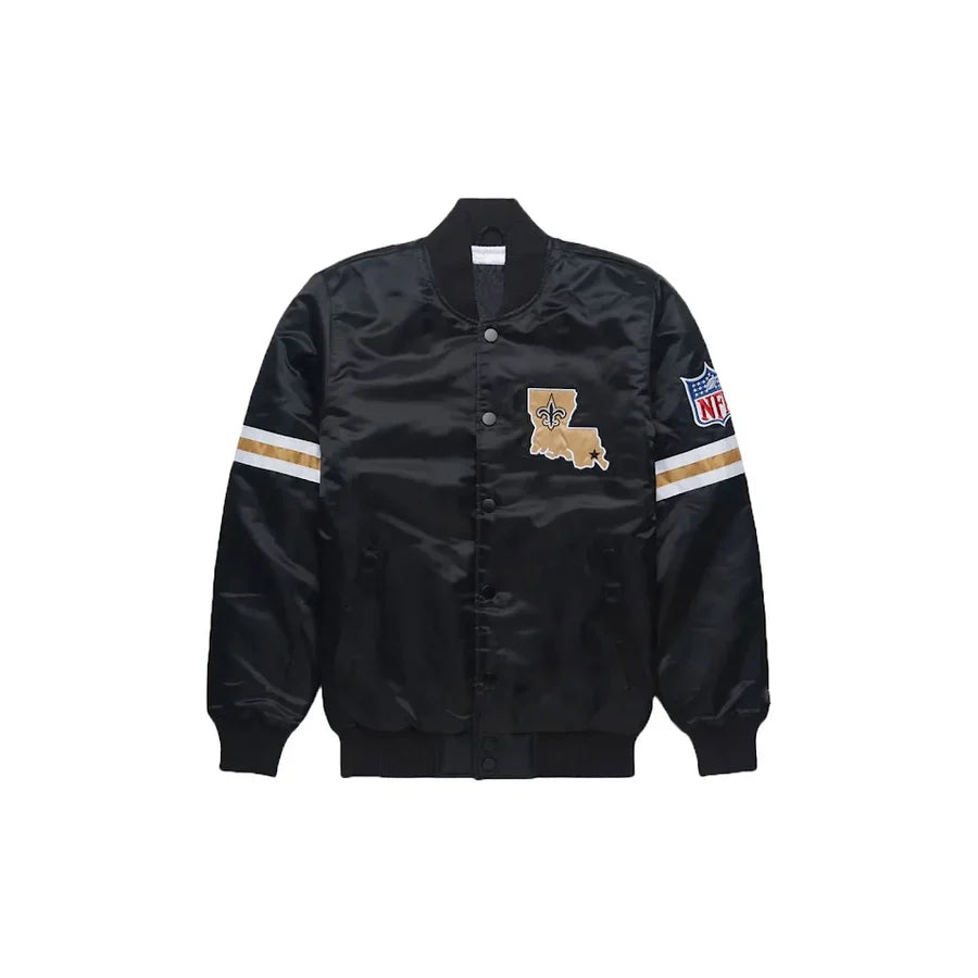 New Orleans Saints Satin Bomber Jacket