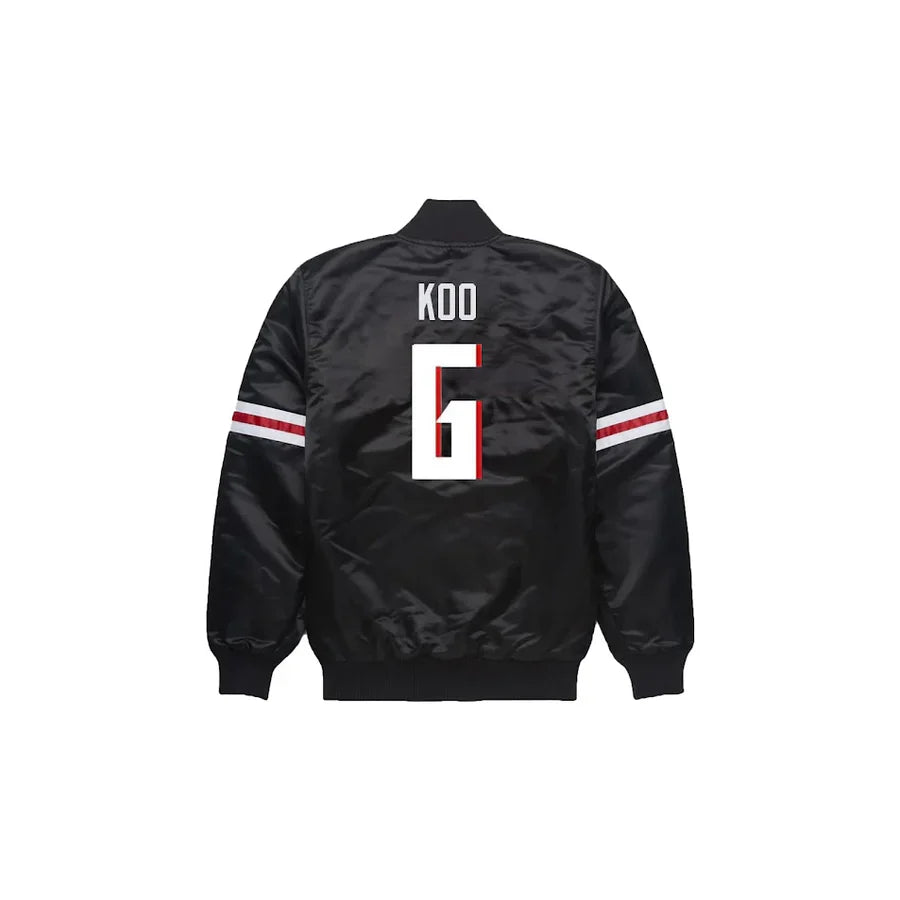 Younghoe Koo Atlanta Falcons Satin Bomber Jacket