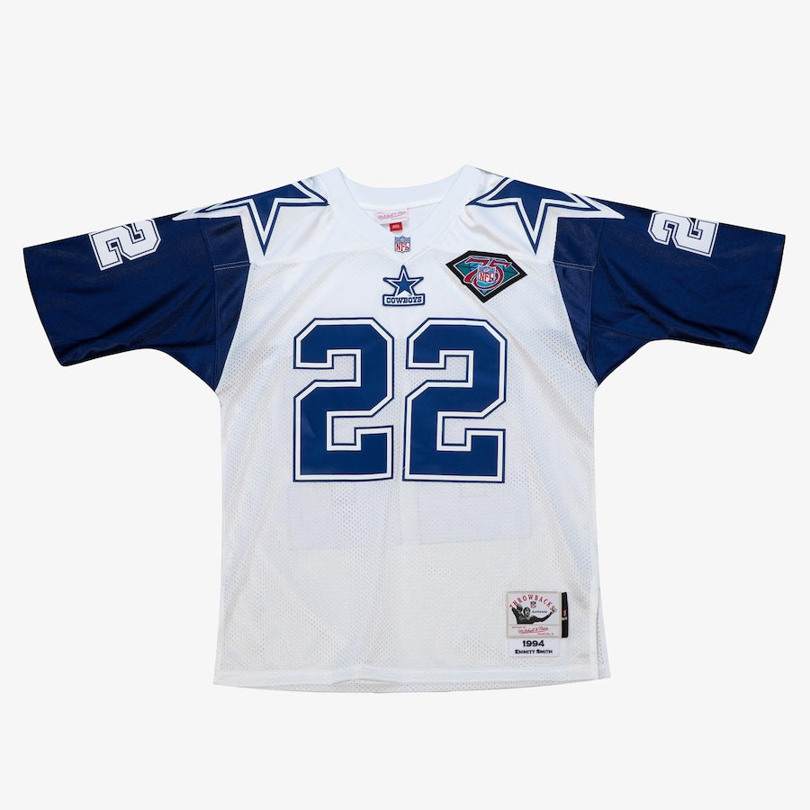 Men's Emmitt Smith White Dallas Cowboys 1994  Jersey