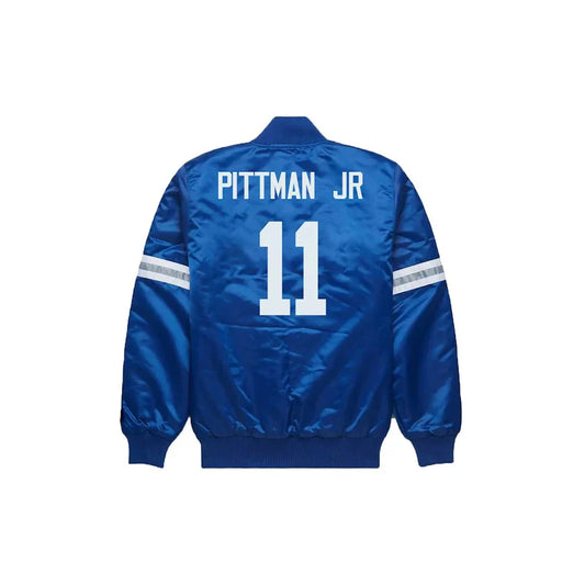 Michael Pittman Jr Indianapolis Colts Satin Bomber Jacket