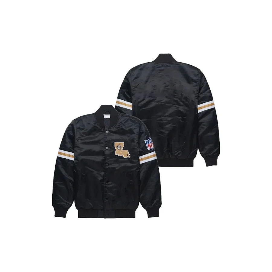 New Orleans Saints Satin Bomber Jacket