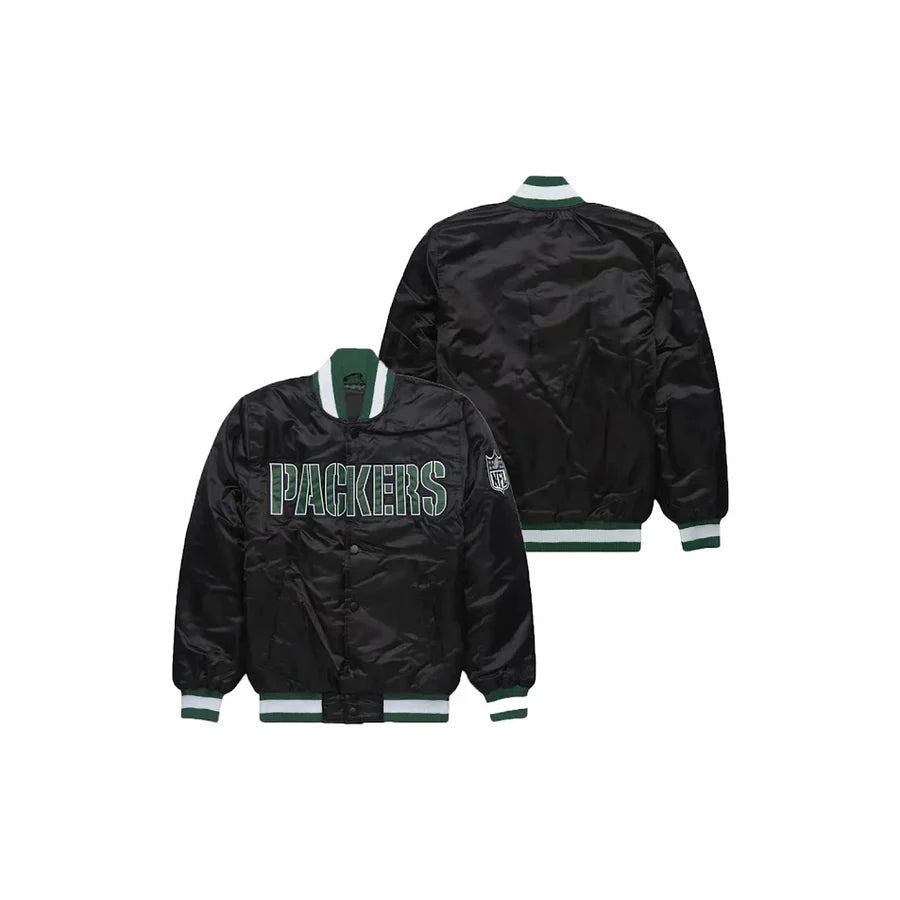 Custom Green Bay Packers Satin Bomber Jacket