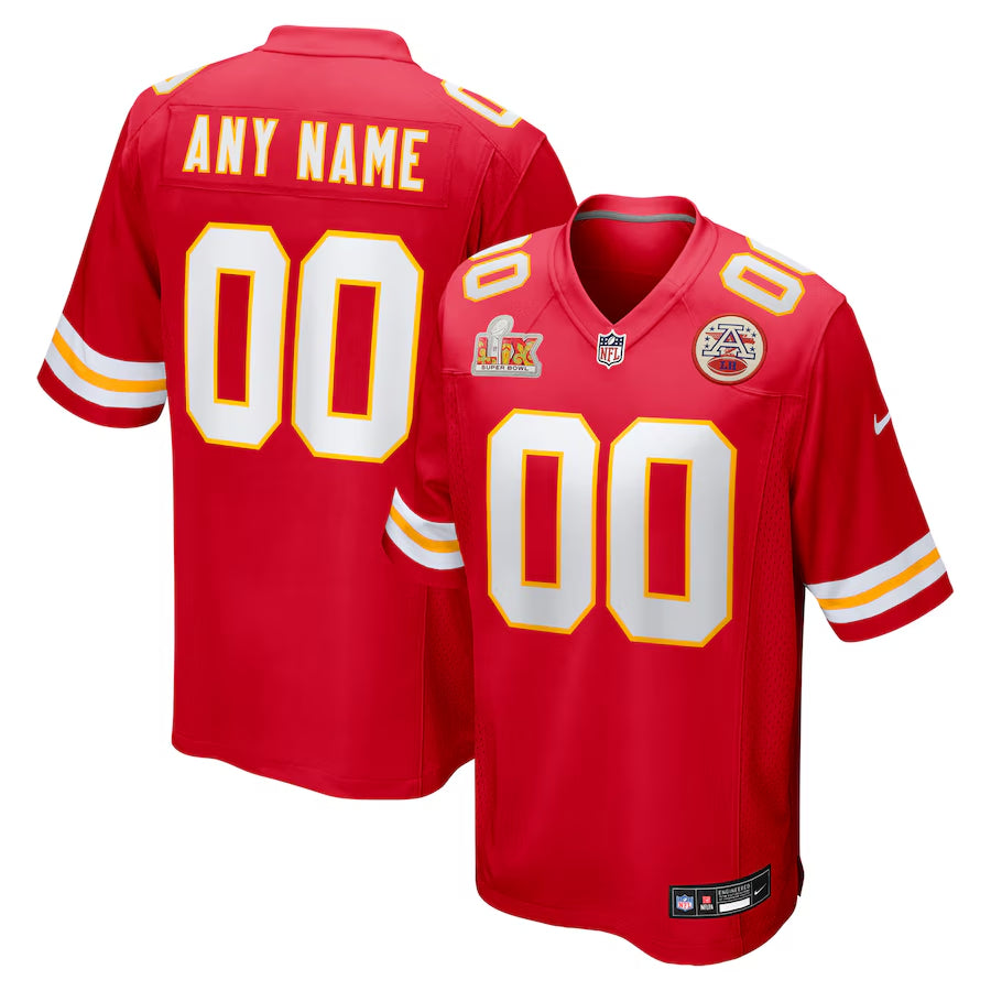 Men's Kansas City Chiefs Nike Red Super Bowl LIX Custom Game Jersey