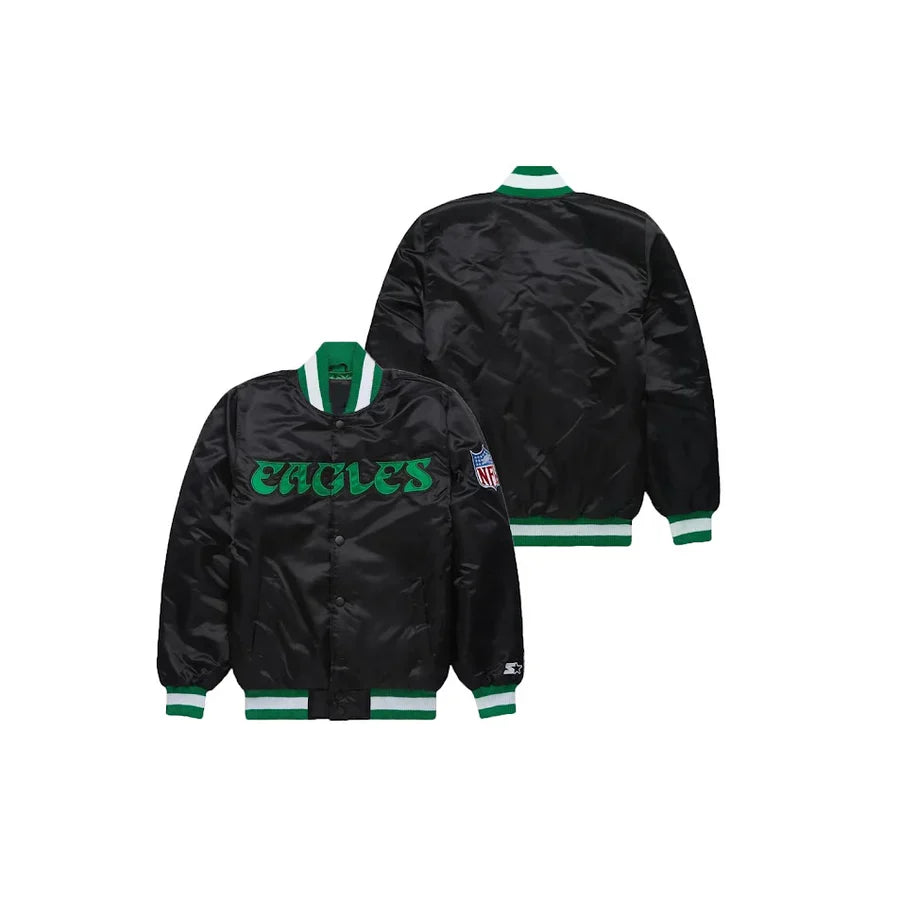 Custom Philadelphia Eagles Satin Bomber Jacket