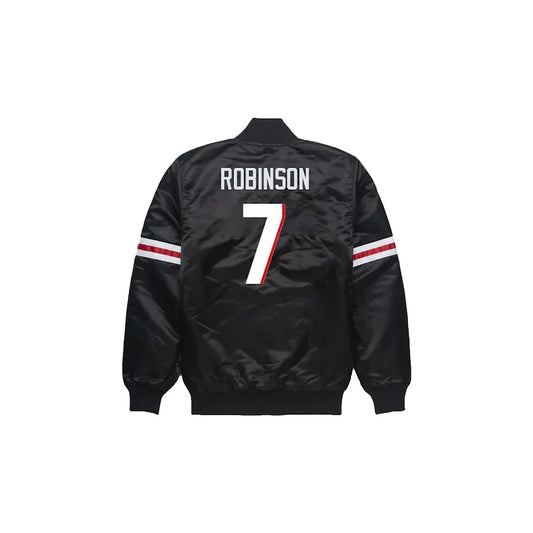 Bijan Robinson Atlanta Falcons Satin Bomber Jacket