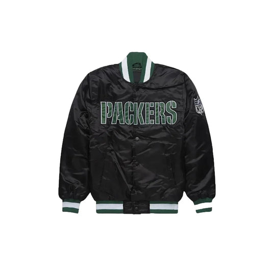 Custom Green Bay Packers Satin Bomber Jacket