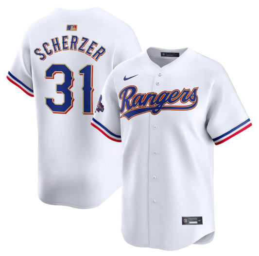 Max Scherzer Texas Rangers Gold Edition Jerseys