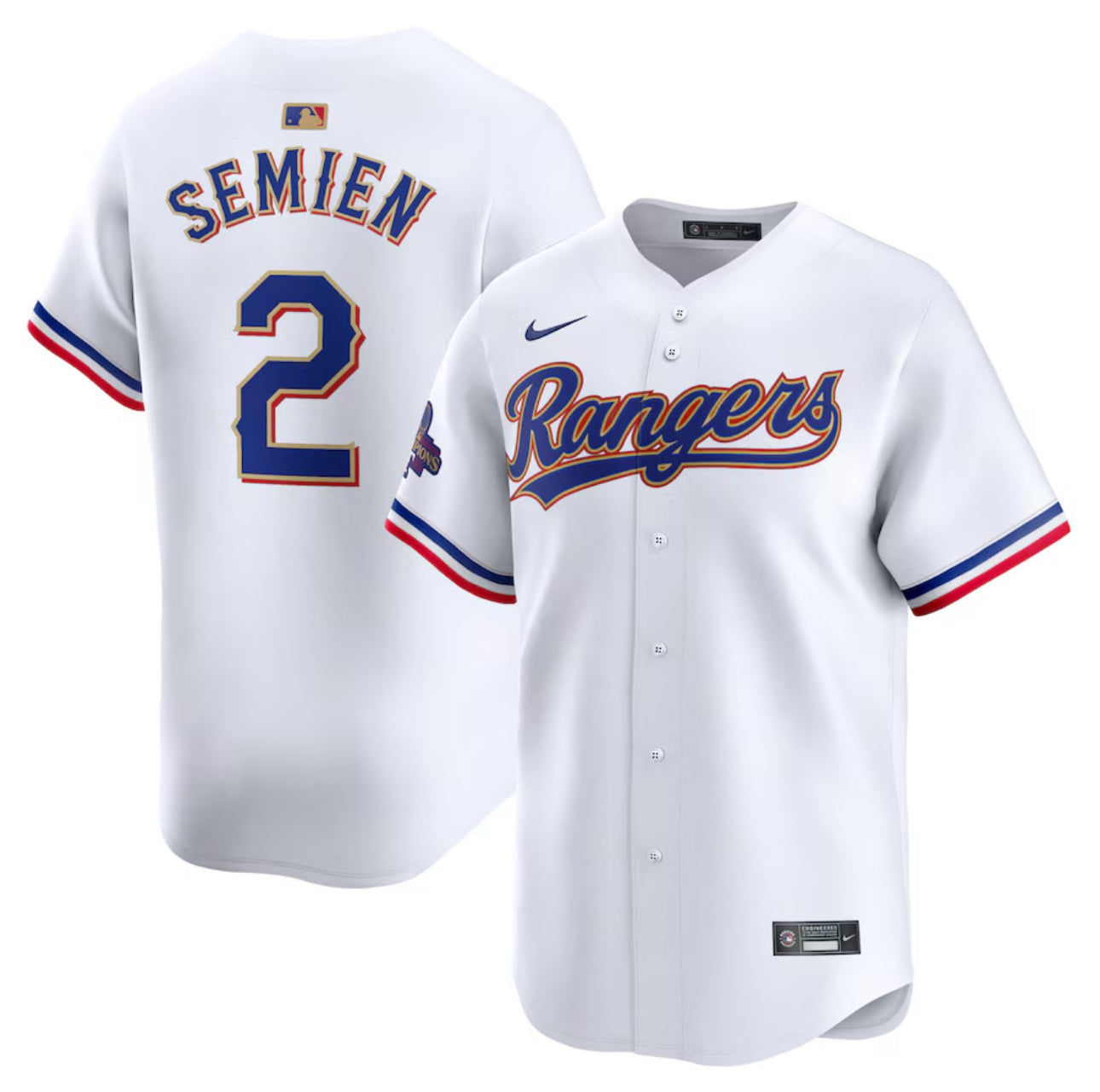 Marcus Semien Texas Rangers Gold Edition Jerseys