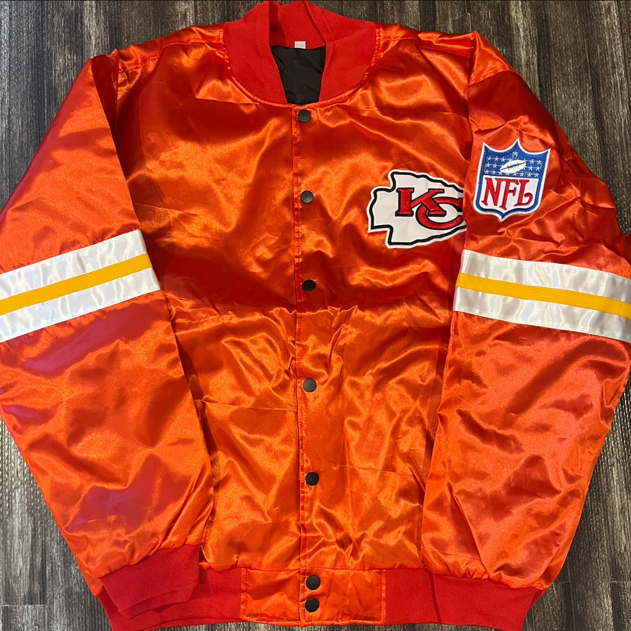 CLEARANCE Kansas City Chiefs Satin Bomber Jacket