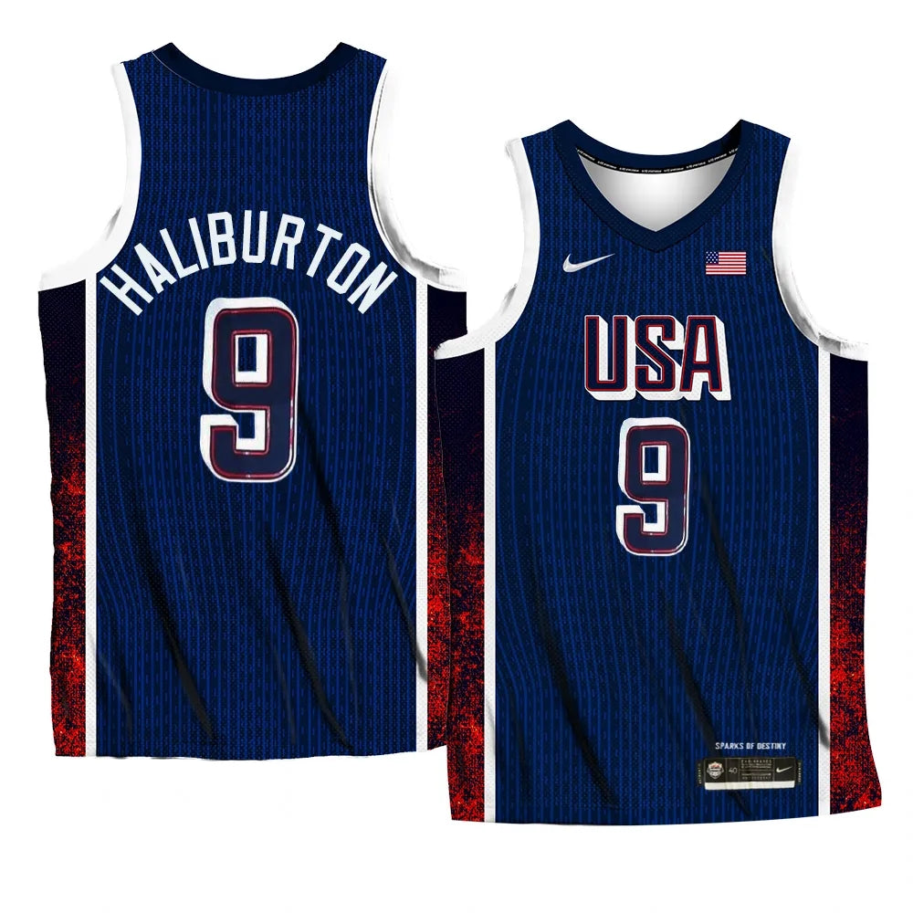 Tyrese Haliburton Team USA 2024 Olympics Jersey