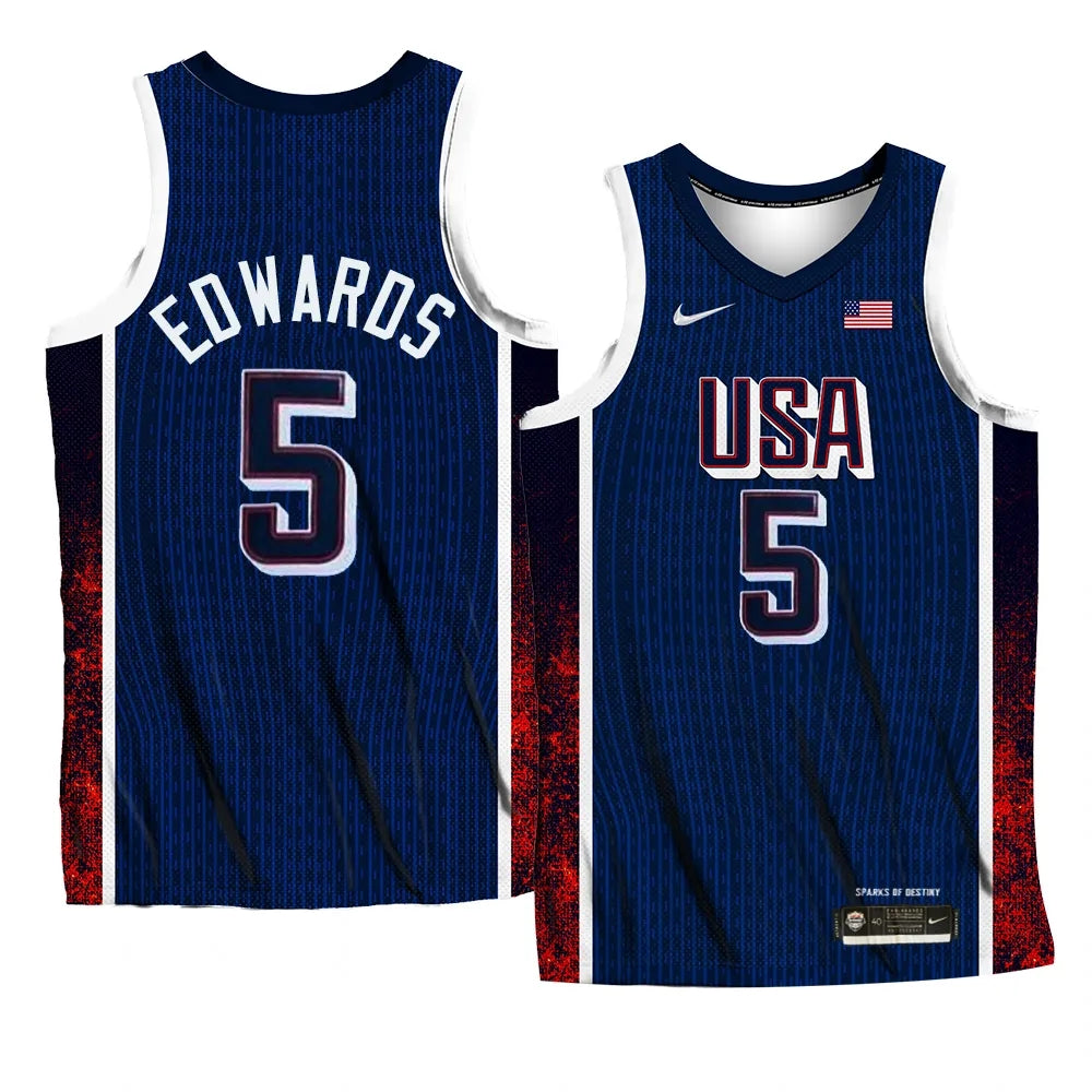 Anthony Edwards Team USA 2024 Olympics Jersey