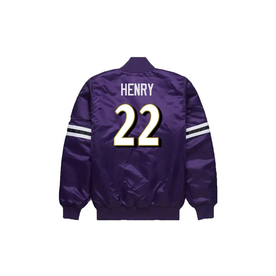 Derrick Henry Baltimore Ravens Satin Bomber Jacket