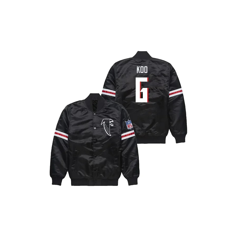 Younghoe Koo Atlanta Falcons Satin Bomber Jacket