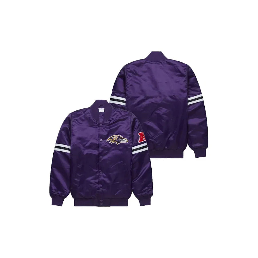 Custom Baltimore Ravens Satin Bomber Jacket