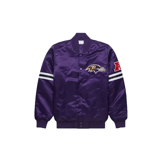 Custom Baltimore Ravens Satin Bomber Jacket