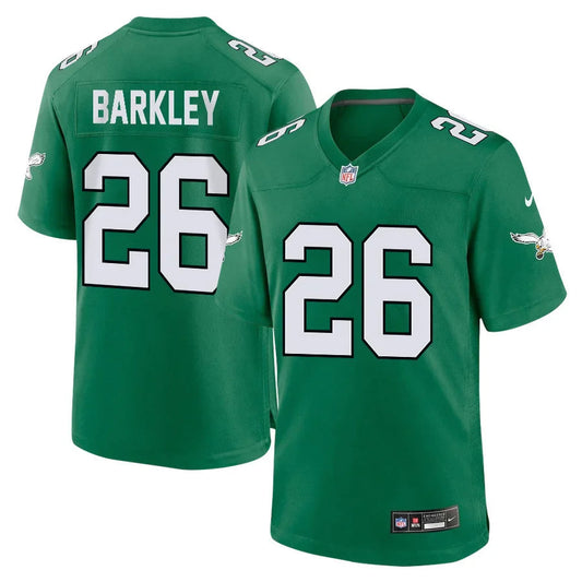 Saquon Barkley Kelly Green Philadelphia Eagles Throwback Jersey