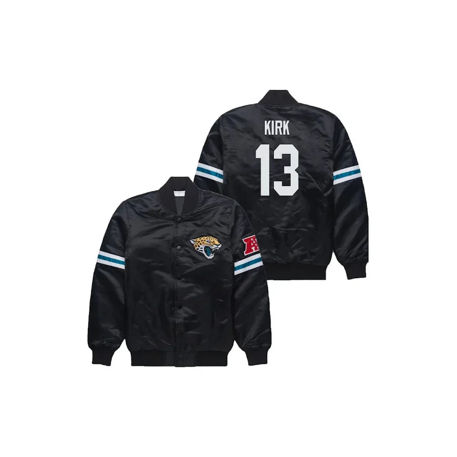 Christian Kirk Jacksonville Jaguars Satin Bomber Jacket