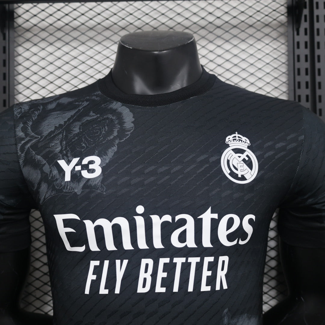 New 24-25 Real Madrid Y3 Black Player Edition Jersey