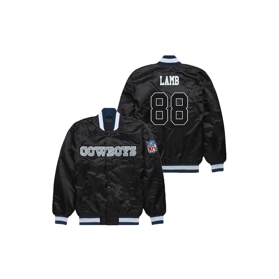 Ceedee Lamb Dallas Cowboys Satin Bomber Jacket